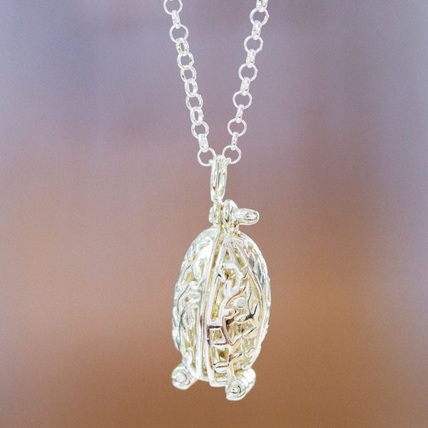 Alternate image for Leaf Motif Locket Necklace Birth of Life