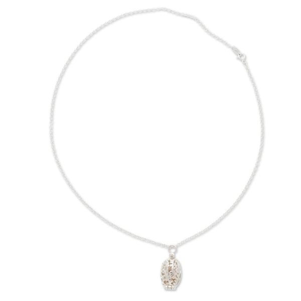 Alternate image for Leaf Motif Locket Necklace Birth of Life