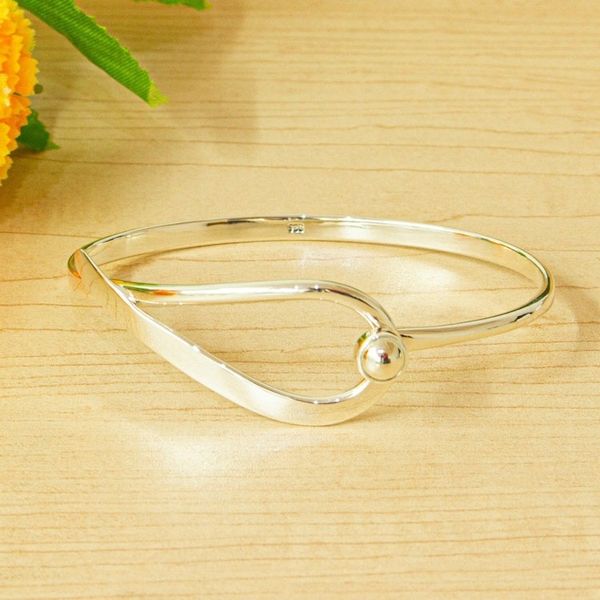 Alternate image for Sterling Silver Droplet Modern Bracelet from Taxco Shimmering Droplet