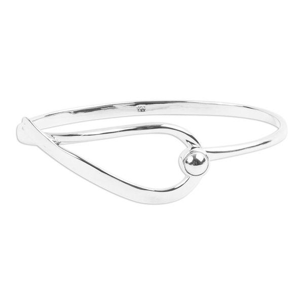 Alternate image for Sterling Silver Droplet Modern Bracelet from Taxco Shimmering Droplet