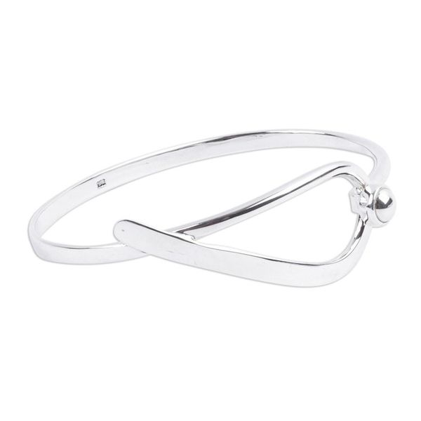 Alternate image for Sterling Silver Droplet Modern Bracelet from Taxco Shimmering Droplet