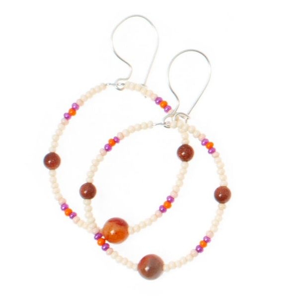 Alternate image for Multi-Colored Beaded Hoop Earrings Set of 7 Seven Days