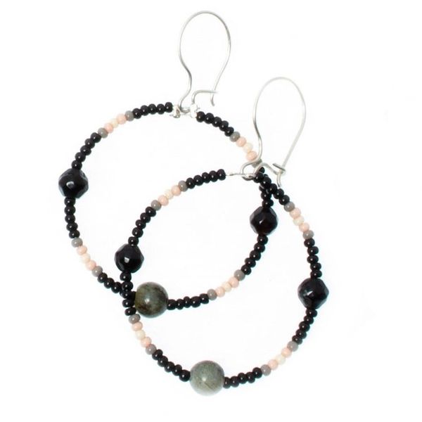 Alternate image for Multi-Colored Beaded Hoop Earrings Set of 7 Seven Days