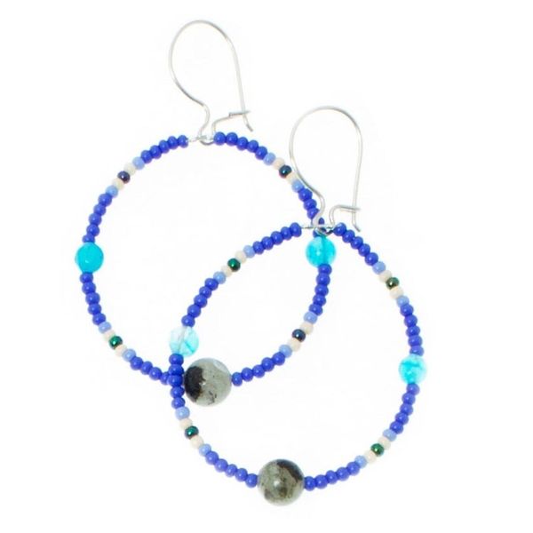 Alternate image for Multi-Colored Beaded Hoop Earrings Set of 7 Seven Days