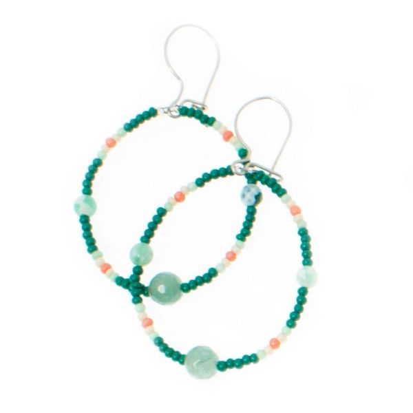Alternate image for Multi-Colored Beaded Hoop Earrings Set of 7 Seven Days