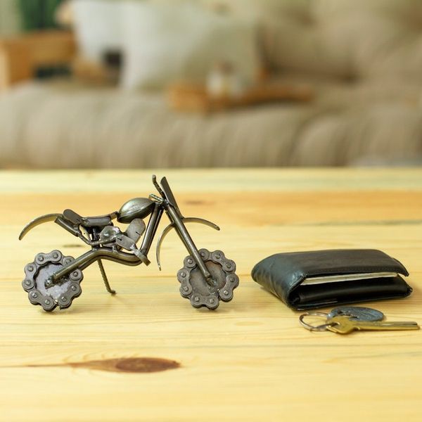 Alternate image for Handmade Rustic Dirt Bike Statuette Rustic Dirt Bike