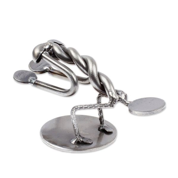 Alternate image for Hand Crafted Metal Sculpture of Crow Yoga Pose Crow Pose I