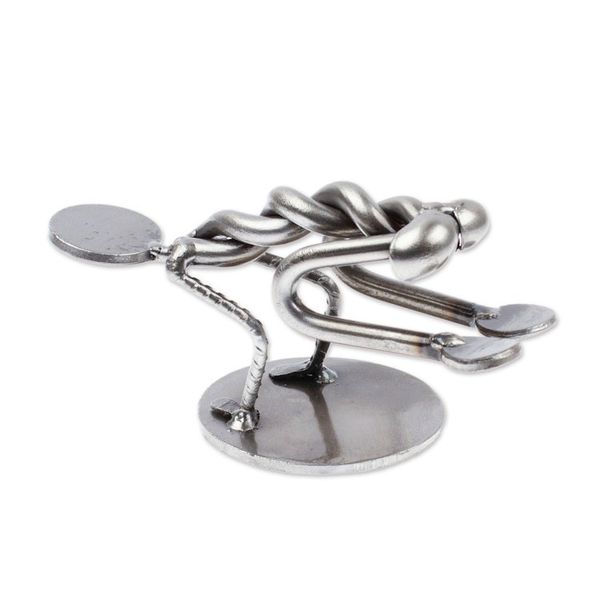 Alternate image for Hand Crafted Metal Sculpture of Crow Yoga Pose Crow Pose I