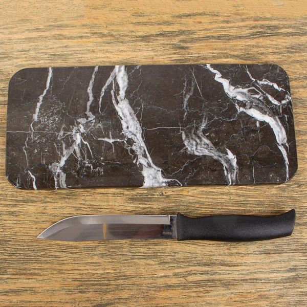 Alternate image for Black and White Marble Cheese Board from Mexico Elegant Veins
