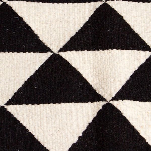 Alternate image for Hand Woven Black and Ecru Wool Area Rug Mountains of Teotitlan
