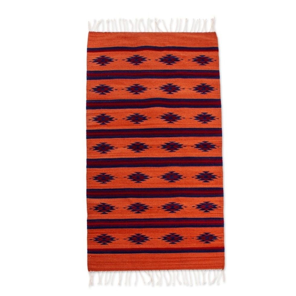 Bright Hand Loomed Area Rug 2.5x5 'Diamond Mine'