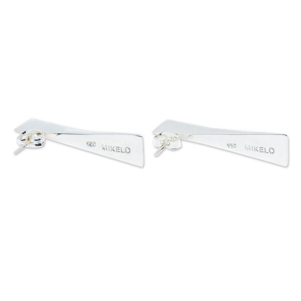 Alternate image for Helix Inspired 950 Silver Studded Earrings from Taxco Alpha