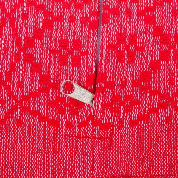Alternate image for Red Hand Woven Cotton Cushion Cover Oaxaca Diamonds in Chili