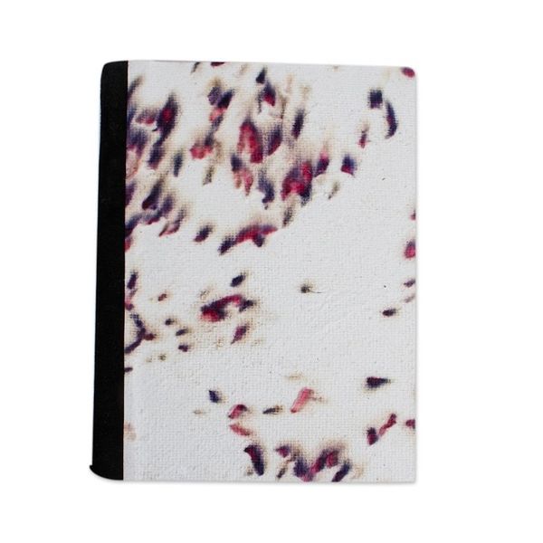 Alternate image for Fuchsia and Purple Recycled Paper Journal with Black Suede Abstract Petals