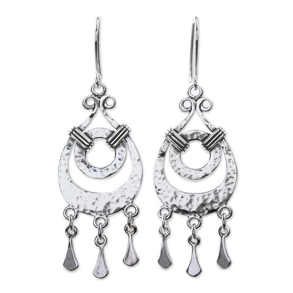 Alternate image for Hand Crafted Sterling Silver Chandelier Earrings Favorite Vintage