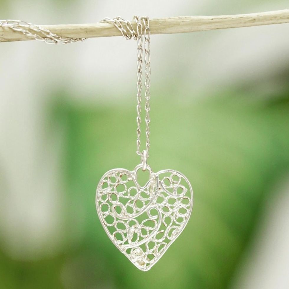 Heart-Shaped Pendant Necklace 'Heart Source'