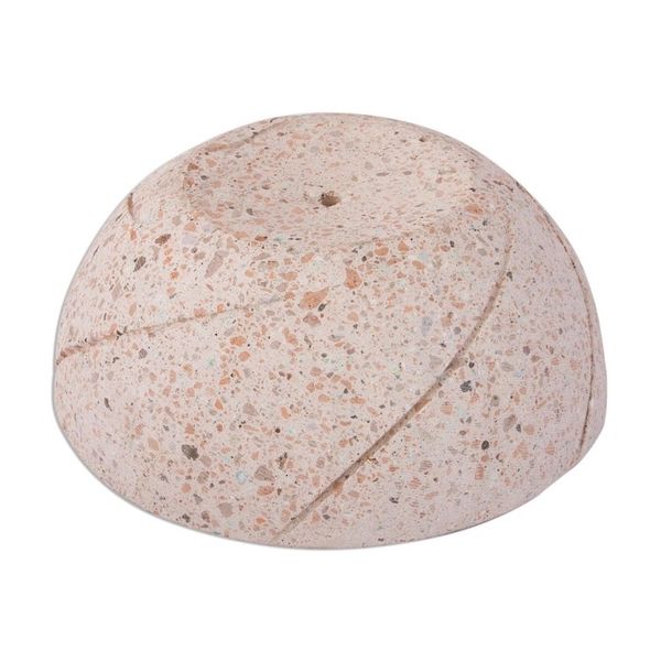 Alternate image for Round Reclaimed Stone Flower Pot from Mexico Round Planter