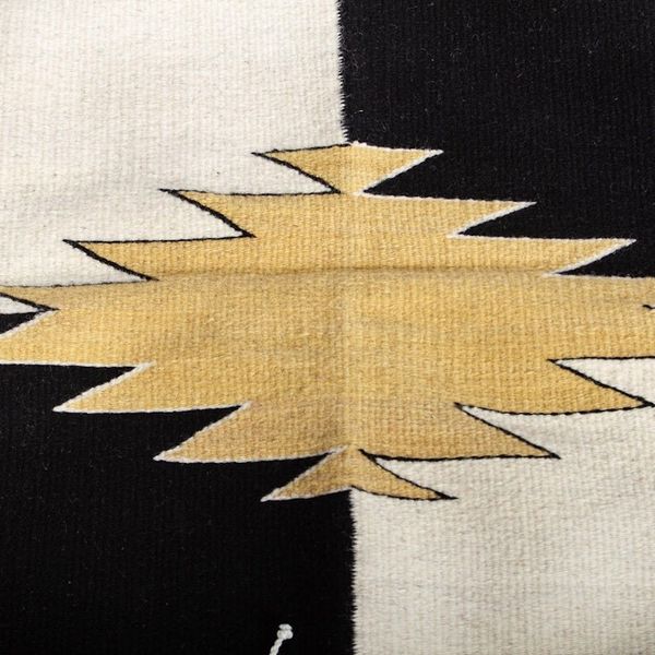 Alternate image for All Wool Colorblock Area Rug in Black and White 4x6.5 Corners