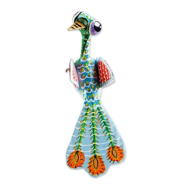 Alternate image for Bird-Like Papier Mache Alebrije Sculpture Colorful Bird