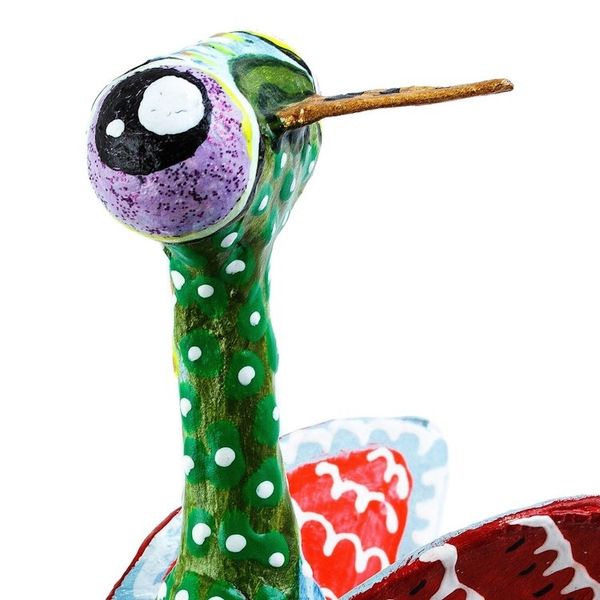 Alternate image for Bird-Like Papier Mache Alebrije Sculpture Colorful Bird
