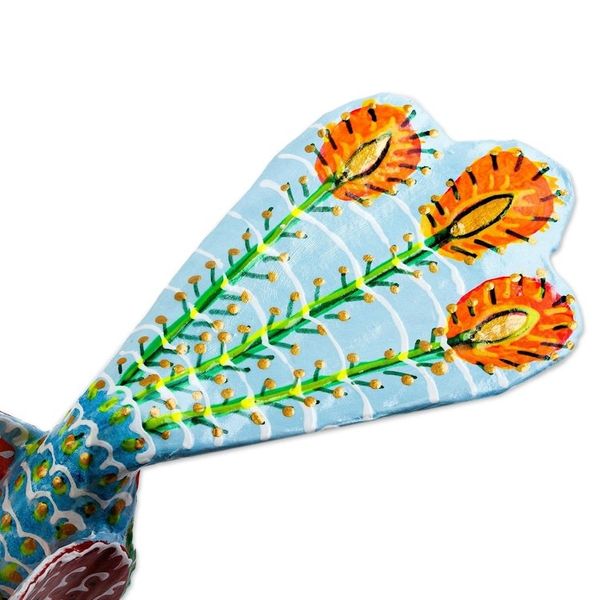 Alternate image for Bird-Like Papier Mache Alebrije Sculpture Colorful Bird