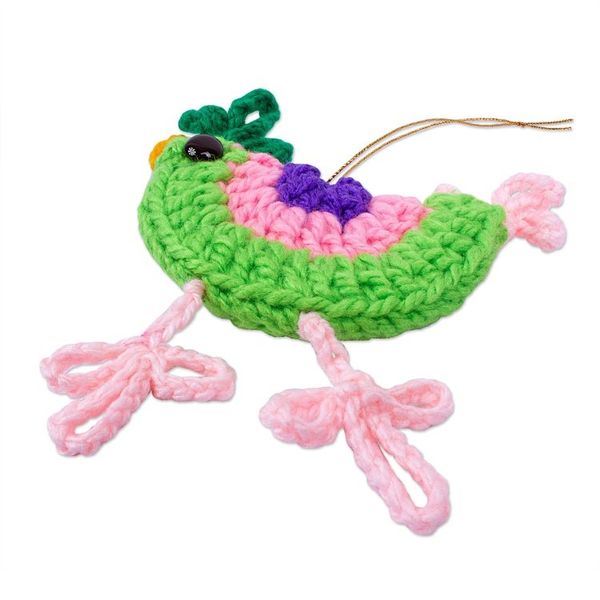 Alternate image for Handmade Crocheted Chicken Ornaments Pair Cheeky Chickens