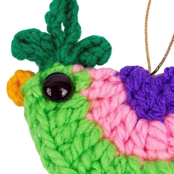 Alternate image for Handmade Crocheted Chicken Ornaments Pair Cheeky Chickens
