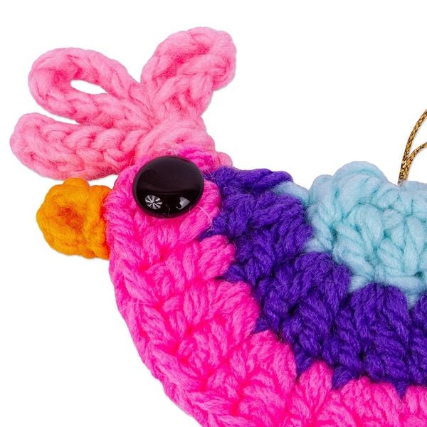 Alternate image for Handmade Crocheted Chicken Ornaments Pair Cheeky Chickens