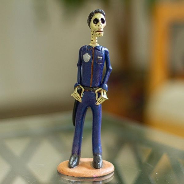 Alternate image for Ceramic Skeleton Security Guard Statuette Security Guard Catrin