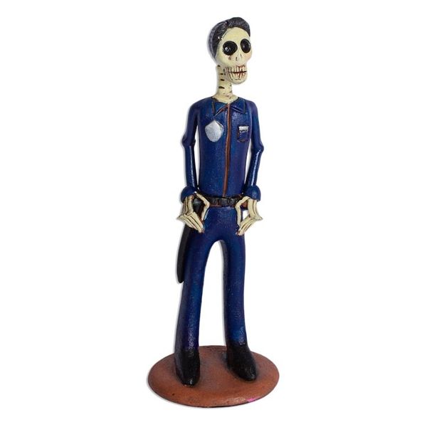 Alternate image for Ceramic Skeleton Security Guard Statuette Security Guard Catrin