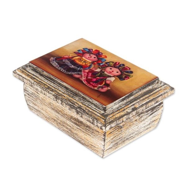 Alternate image for Decoupage Jewelry Box with Maria Doll Design from Mexico Maria Doll
