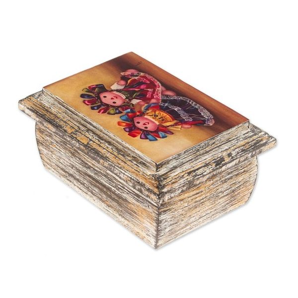 Alternate image for Decoupage Jewelry Box with Maria Doll Design from Mexico Maria Doll