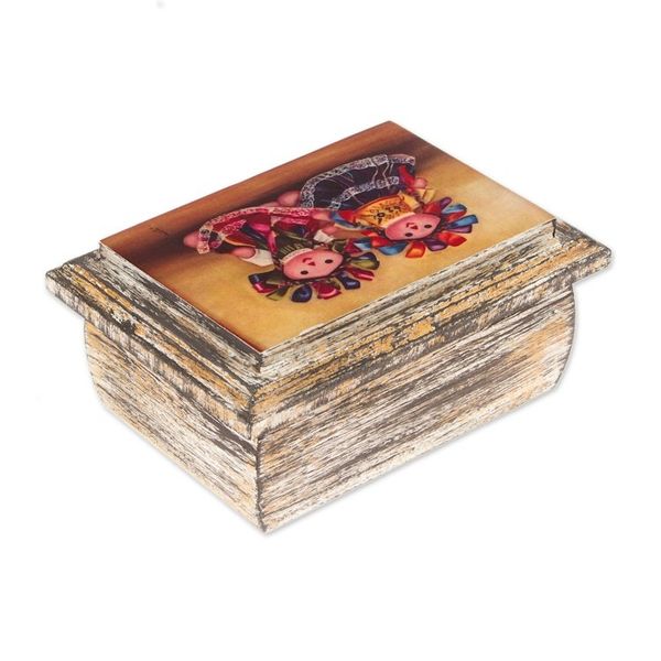 Alternate image for Decoupage Jewelry Box with Maria Doll Design from Mexico Maria Doll