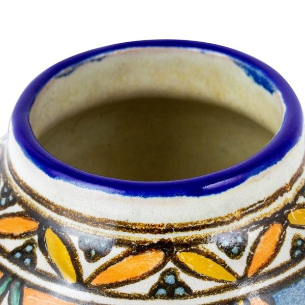 Alternate image for Talavera Inspired Unique Flower Pot from Puebla Mexico Desert Fruits
