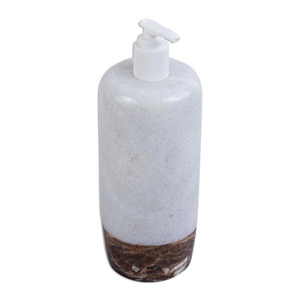 Alternate image for Natural White Marble and Onyx Bath Set 8 Pieces Elite