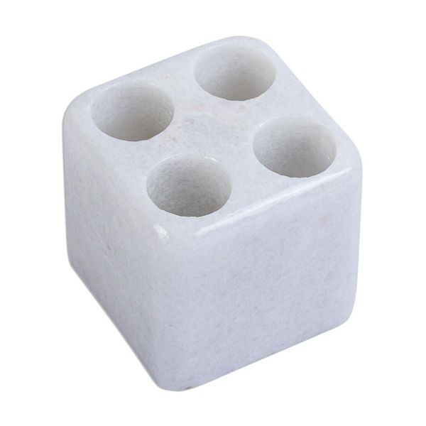 Alternate image for Natural White Marble and Onyx Bath Set 8 Pieces Elite