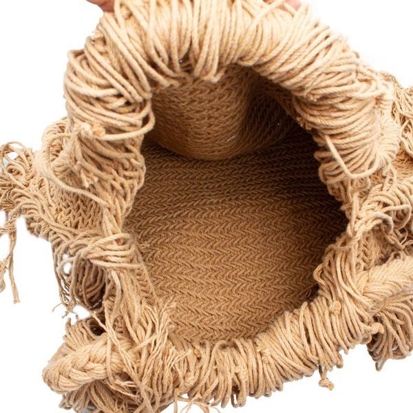 Alternate image for Handcrafted Cotton Macrame Shoulder Bag Terra Fria in Sand