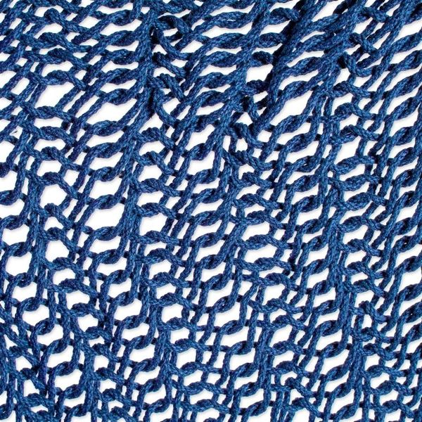 Alternate image for Fringed Navy Cotton Rope Mayan Hammock Swing from Mexico Sea Breezes in Midnight Blue