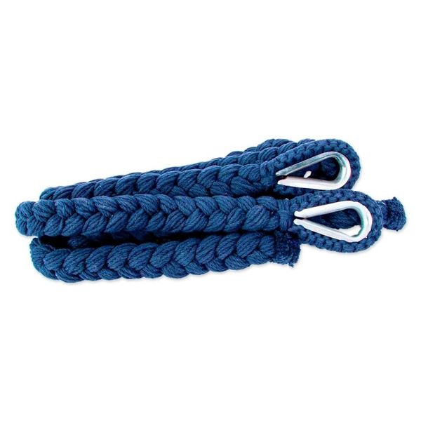 Alternate image for Fringed Navy Cotton Rope Mayan Hammock Swing from Mexico Sea Breezes in Midnight Blue