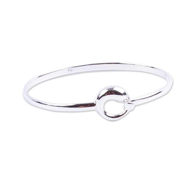 Alternate image for Modern Sterling Silver Tadpole Bangle Bracelet from Taxco Tadpole