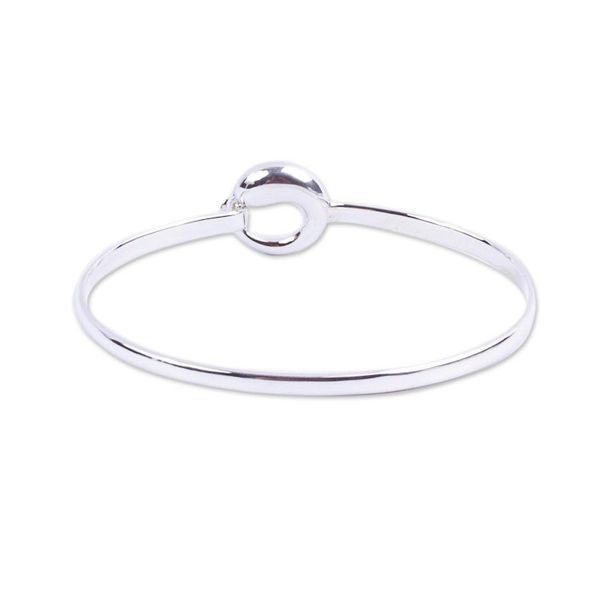 Alternate image for Modern Sterling Silver Tadpole Bangle Bracelet from Taxco Tadpole