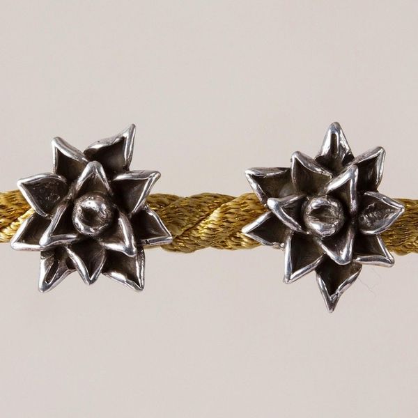 Alternate image for Succulent-Themed Sterling Silver Button Earrings from Mexico Charming Succulents