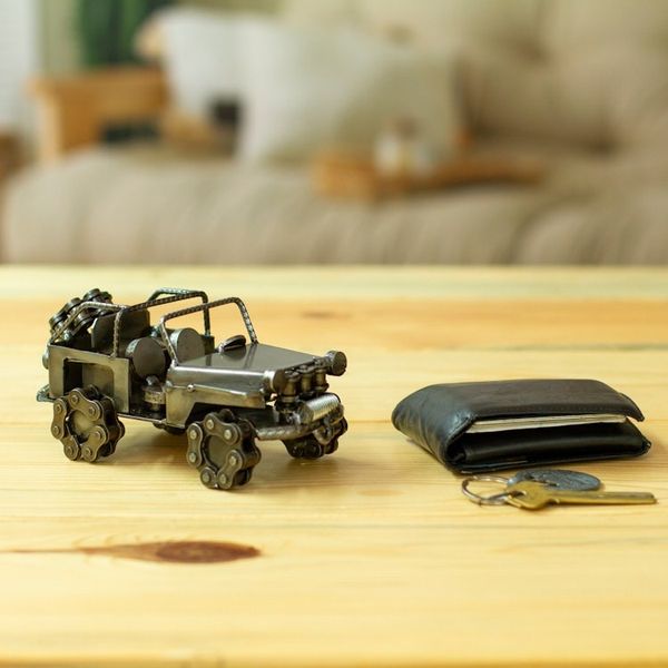 Alternate image for Recycled Auto Parts Rustic Jeep Sculpture Rustic Jeep
