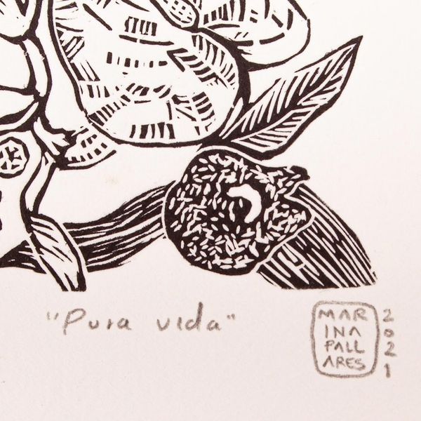 Alternate image for Limited Edition Lino Block Print Pure Life