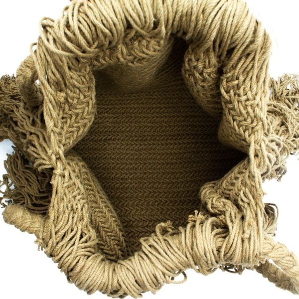 Alternate image for Green Cotton Macrame Shoulder Bag Terra Fria in Olive