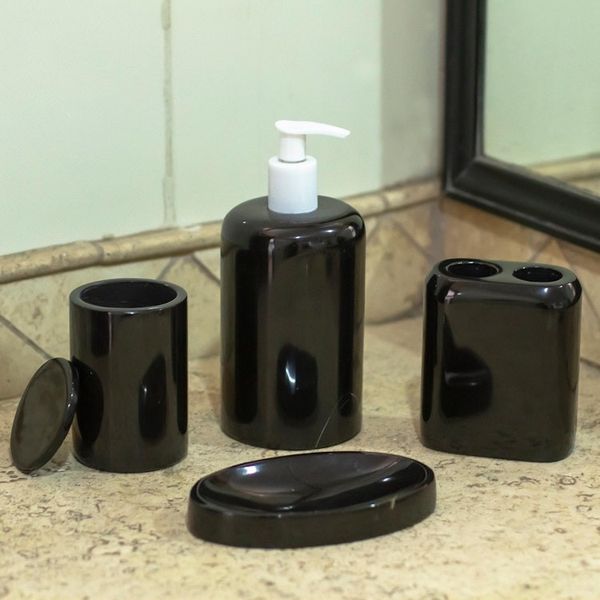 Alternate image for Handmade Black Onyx Bath Accessory Set Vanity Fair in Black