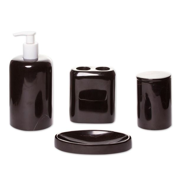 Alternate image for Handmade Black Onyx Bath Accessory Set Vanity Fair in Black