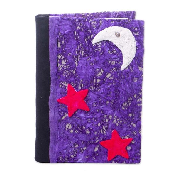 Alternate image for Handmade Journal from Mexico Moon and Stars