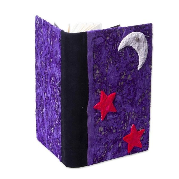 Alternate image for Handmade Journal from Mexico Moon and Stars