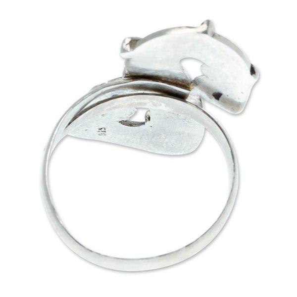 Alternate image for Quetzalcoatl Inspired Sterling Silver Cocktail Ring Feathered Snake